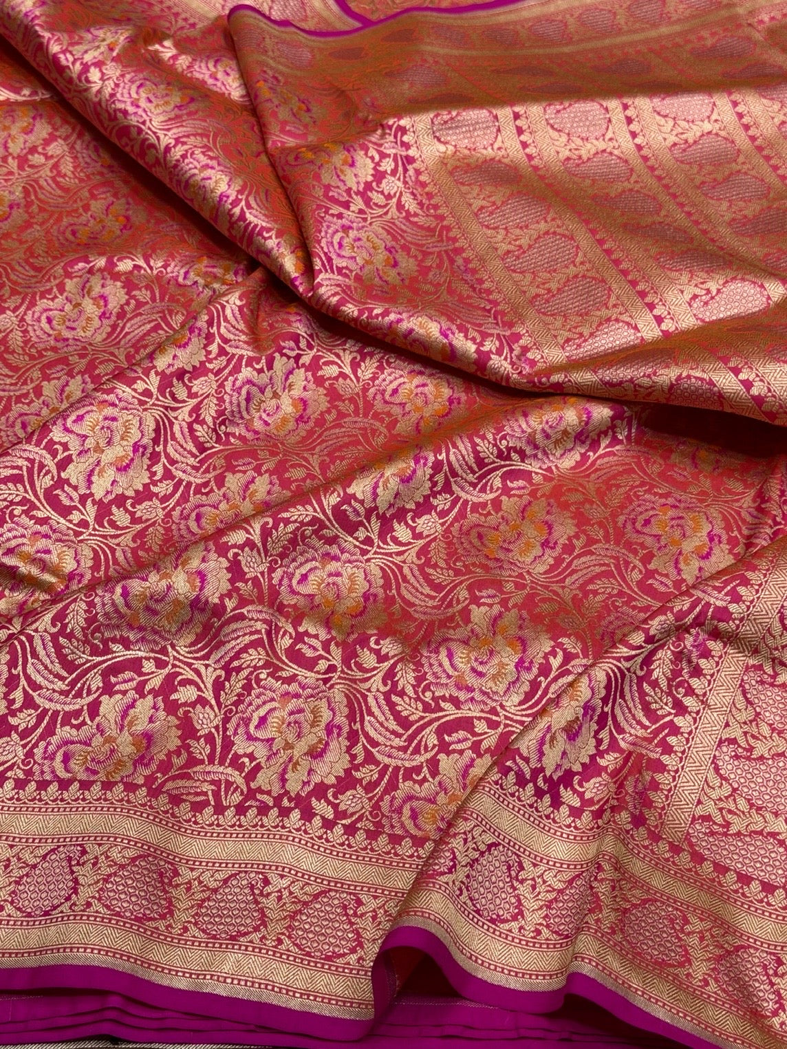 Banarasi Minakari Pure Silk Brocade Saree – Katan Silk with Intricate Minakari & Rich Brocade Weave