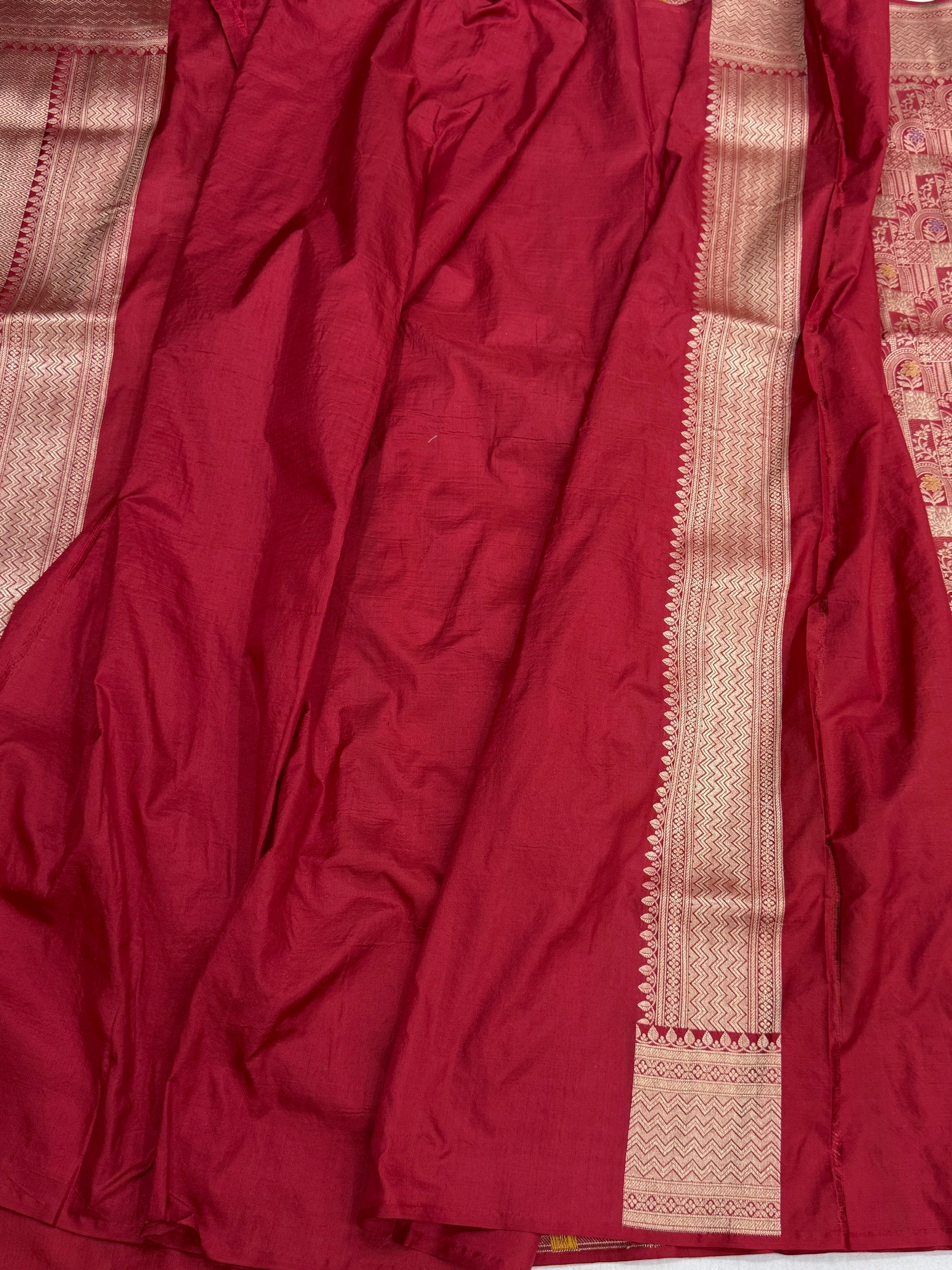 Banarasi Minakari Pure Silk Brocade Saree | 100% Pure Katan Silk