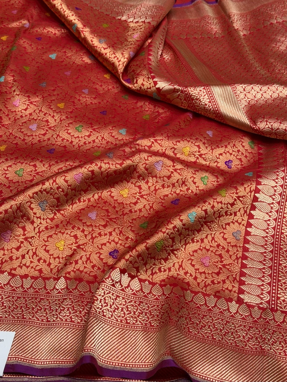 Red Handwoven Banarasi Pure Silk Brocade Saree