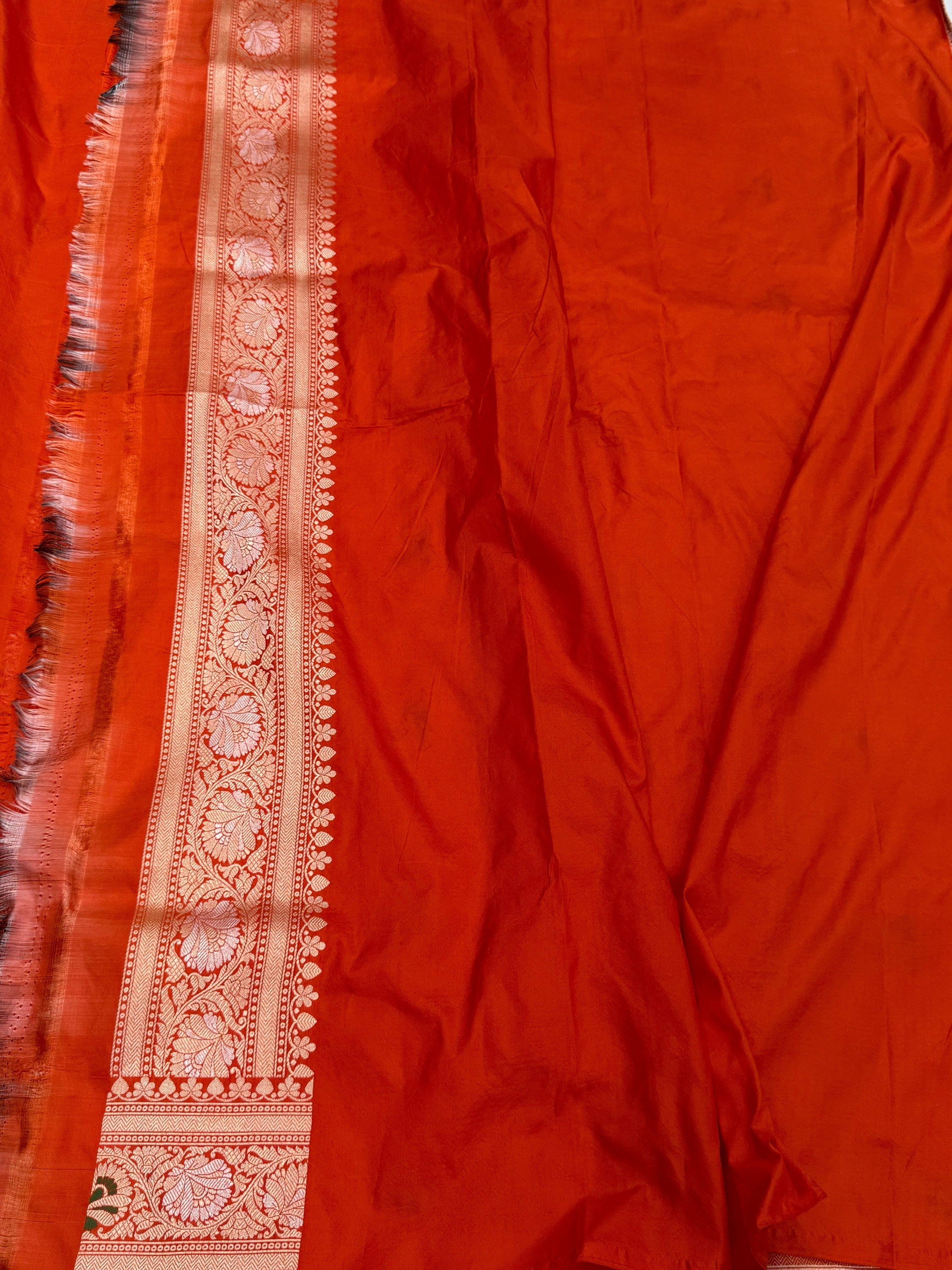 Banarasi Minakari Pure Katan Silk Saree | Pure Silk | Minakari Work | Cutwork Technique | Banarasi Katan Silk Saree