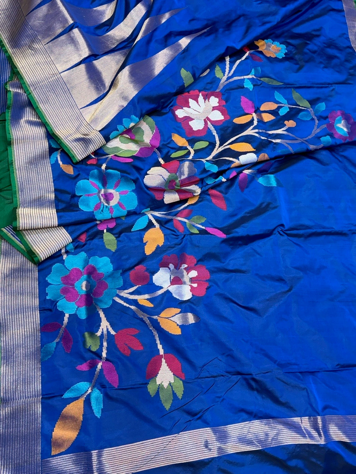 Royal Blue Handwoven Banarasi Pure Silk Saree