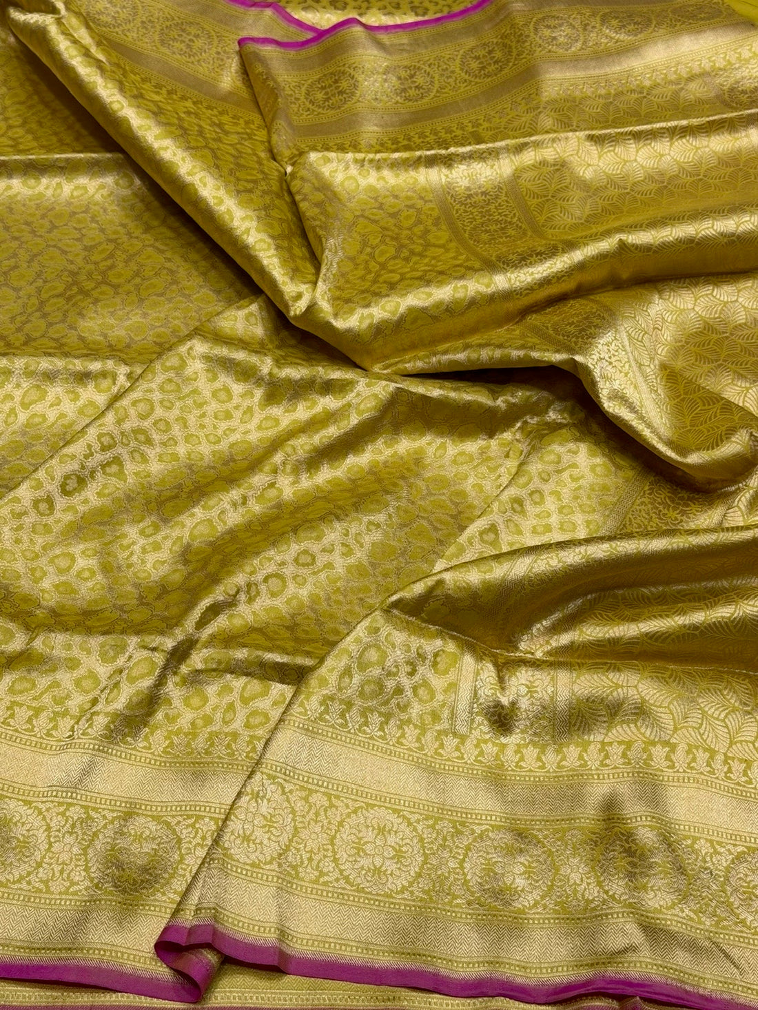 Banarasi Pure Silk Brocade Saree | 100% Pure Katan Silk with Minakari Work