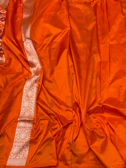 Banarasi Pure Rangkaat Silk Saree – Cutwork Weave in 100% Pure Katan Silk