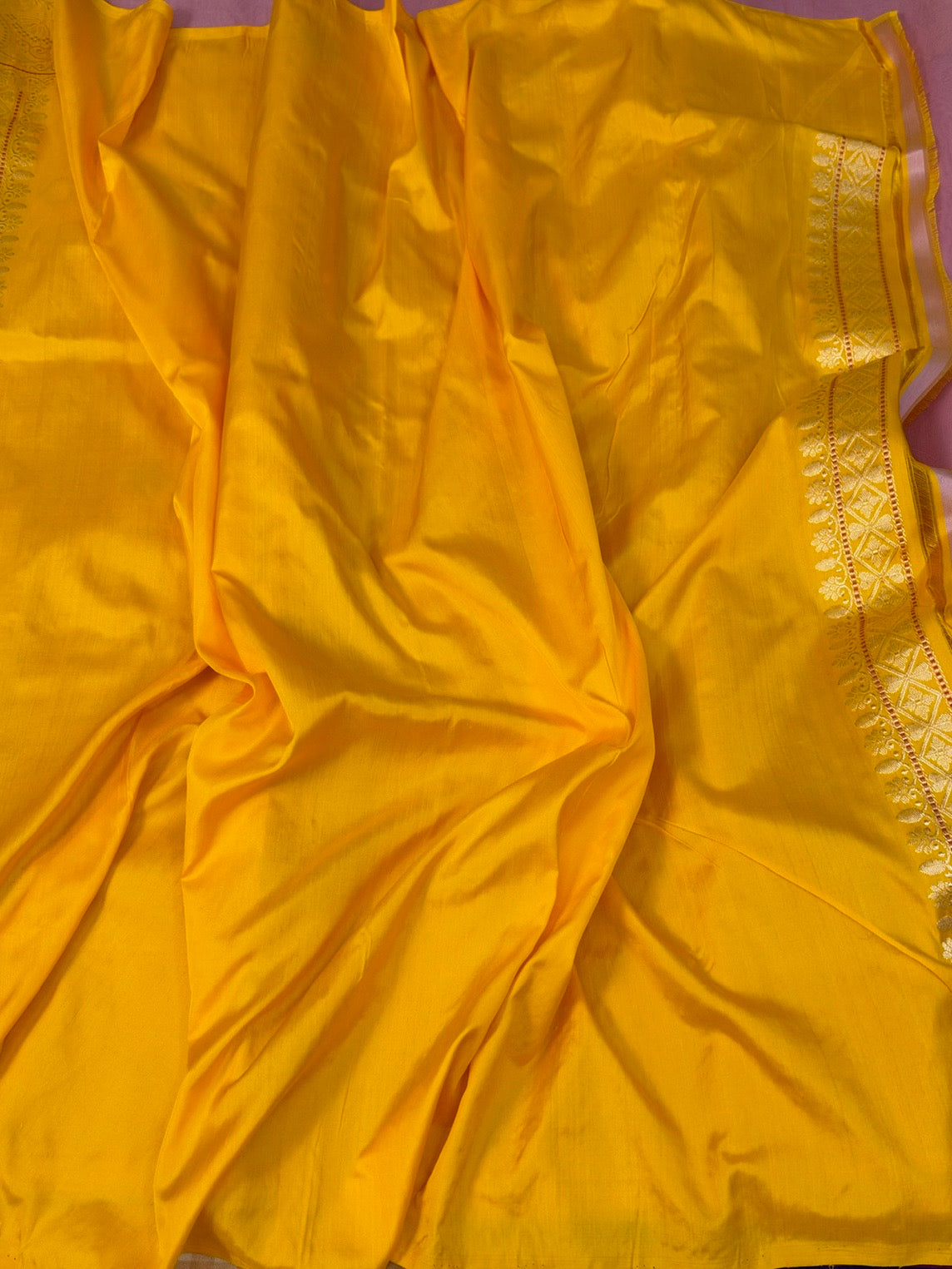 Baby Pink  Handwoven Pure Banarasi Ektara Organza Silk Saree