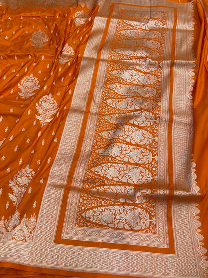 Banarasi Pure Katan Silk Saree | Pure Silk | Cutwork Technique | Banarasi Katan Silk Saree