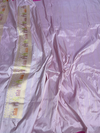 Mauve Handwoven Banarasi Pure Silk Saree