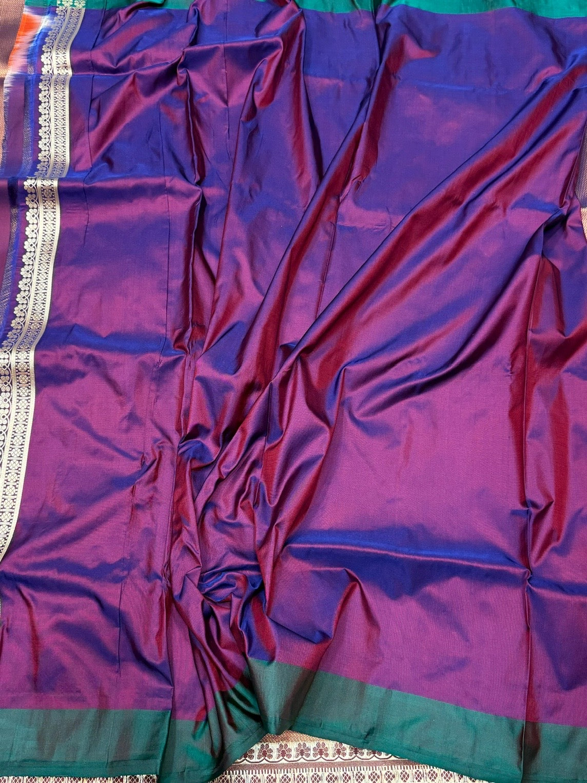 Purple Handwoven Banarasi Pure Silk Brocade Saree