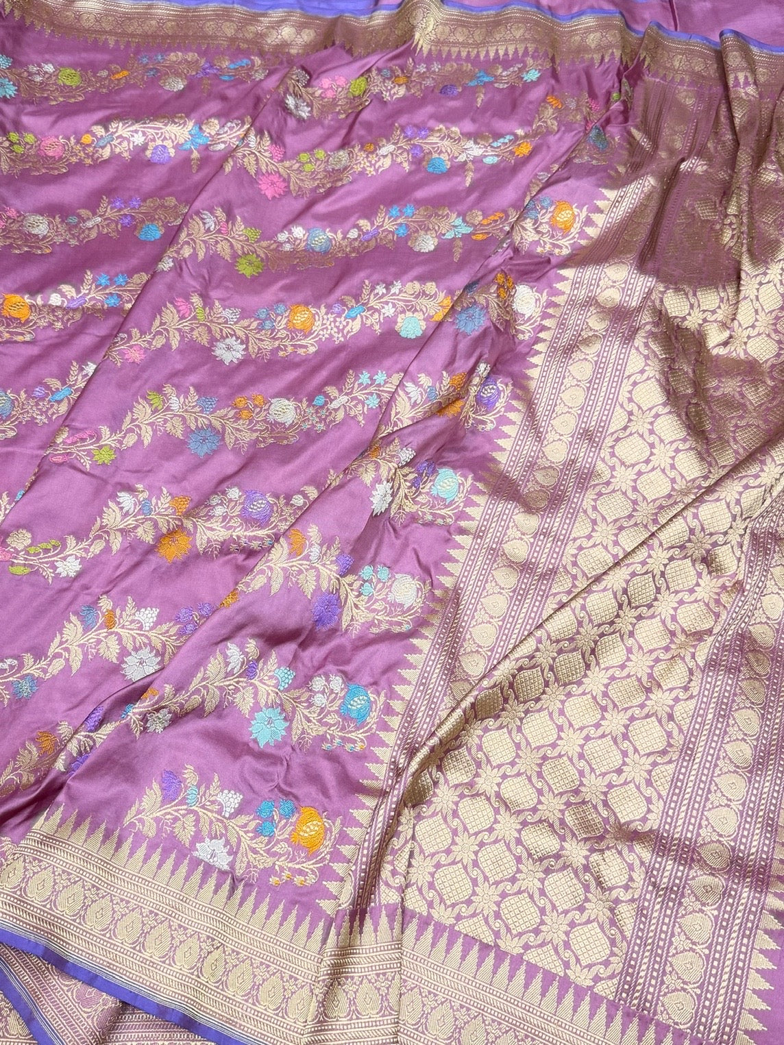 Gajiri Pink Handwoven Pure Banarasi Silk Saree