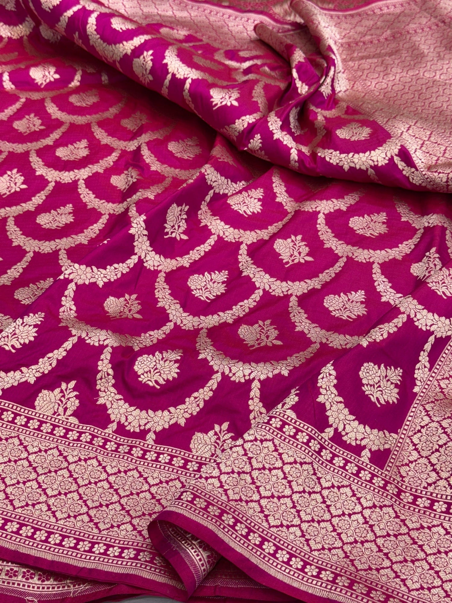 Banarasi Necklace Pure Katan Silk Saree | Pure Silk | Cutwork Technique | Banarasi Katan Silk Saree