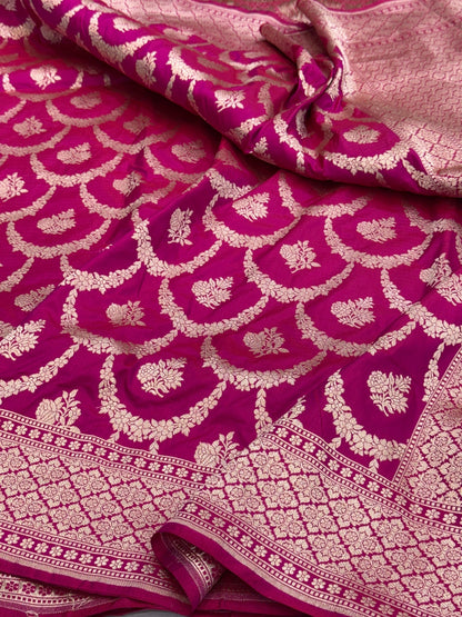 Banarasi Necklace Pure Katan Silk Saree | Pure Silk | Cutwork Technique | Banarasi Katan Silk Saree