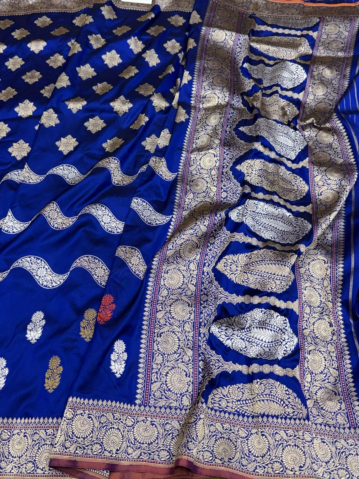 Royal Blue Handwoven Pure Banarasi Silk Saree