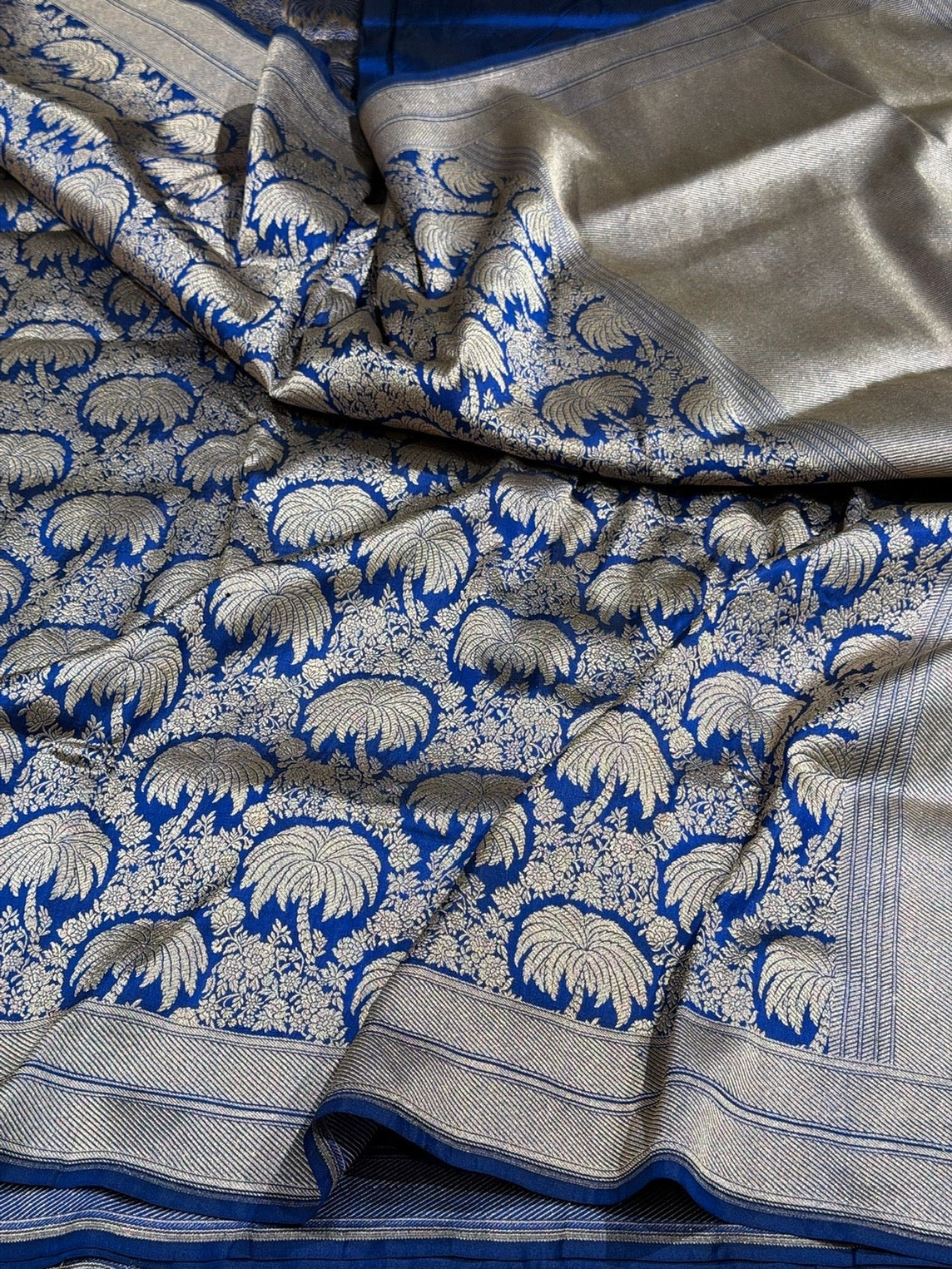 Royal Blue Banarasi Pure Silk Brocade Saree