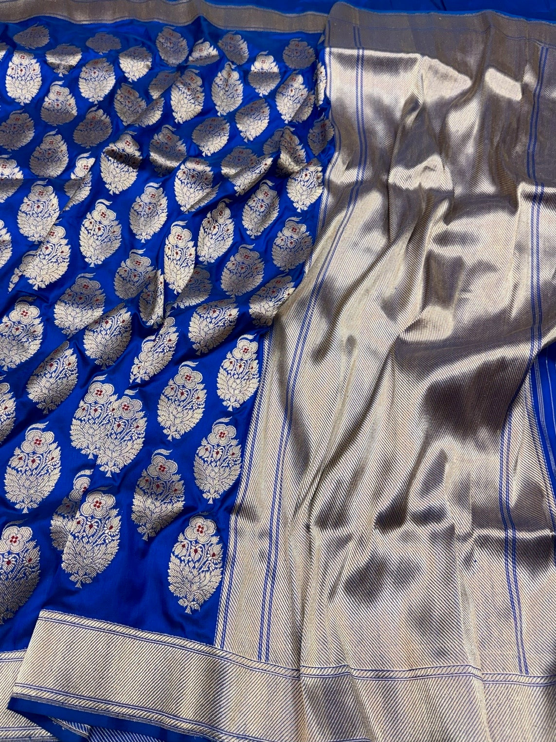 Royal Blue Handwoven Pure Banarasi Silk Saree