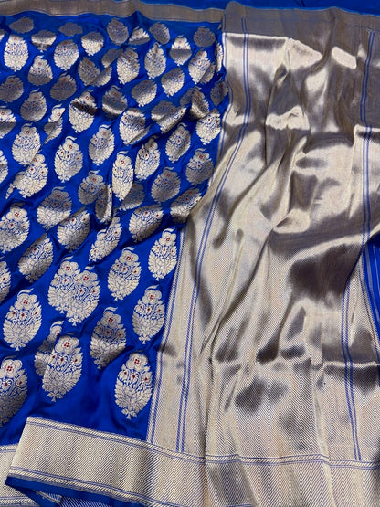 Royal Blue Handwoven Pure Banarasi Silk Saree