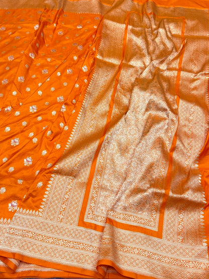 Banarasi Minakari Pure Katan Silk Saree | Pure Silk | Minakari Work | Cutwork Technique | Banarasi Katan Silk Saree
