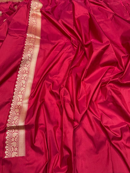 Red Handwoven Banarasi Pure Silk Saree