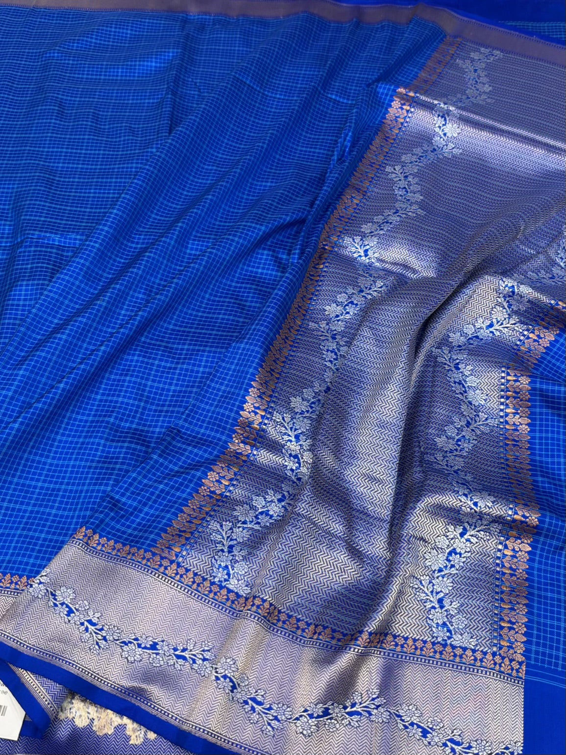 Royal Blue Handwoven Pure Banarasi Katan Silk Saree