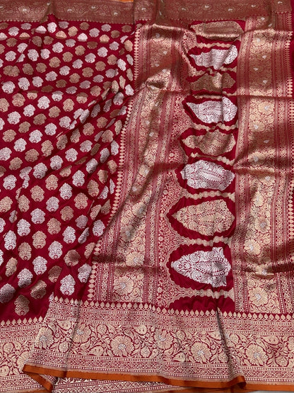 Red Handwoven Pure Silk Saree