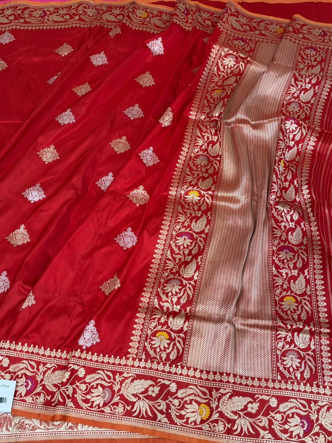 Red Handwoven Pure Banarasi Katan Silk Saree