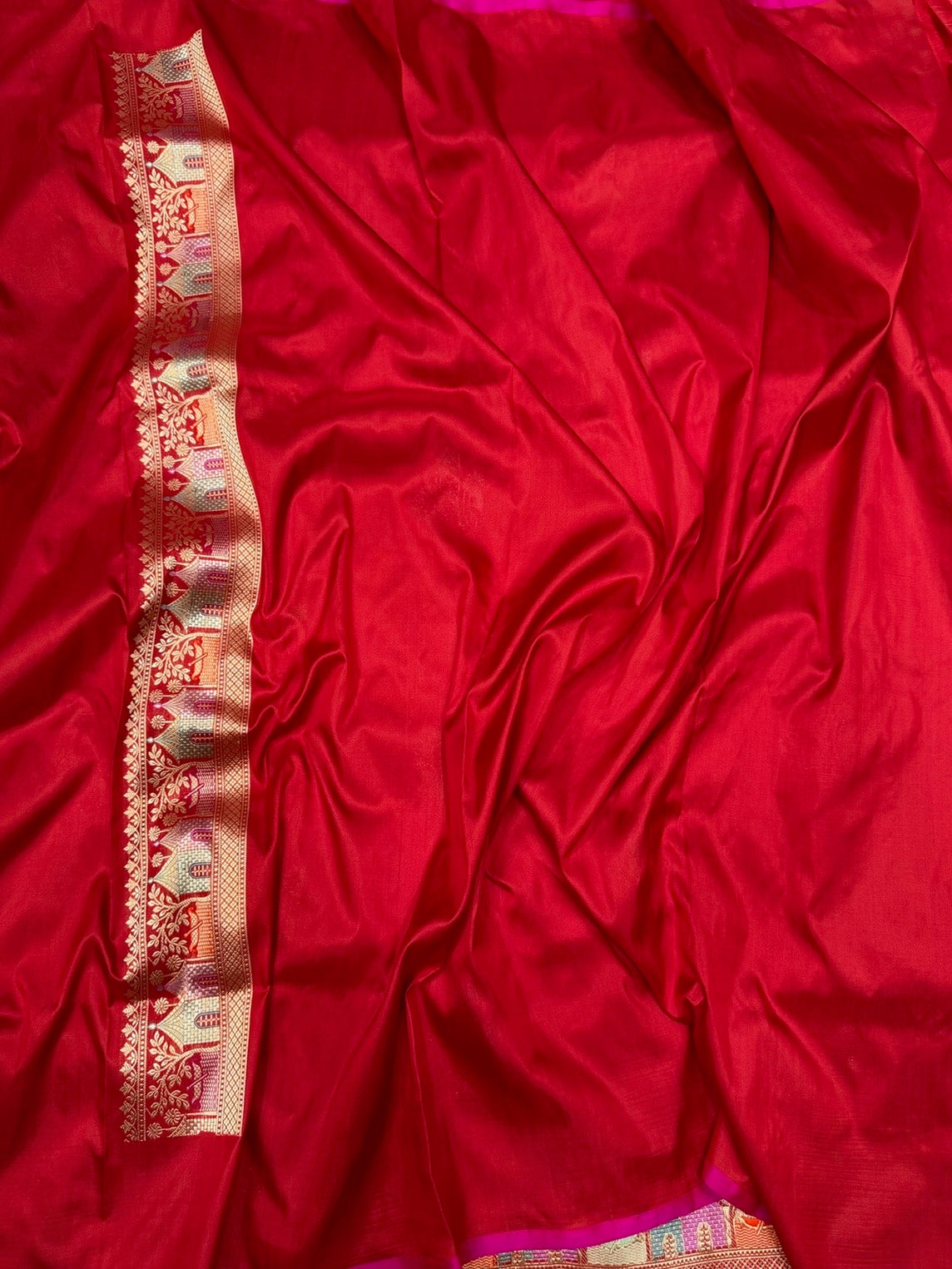 Red Handwoven Pure Banarasi Silk Saree