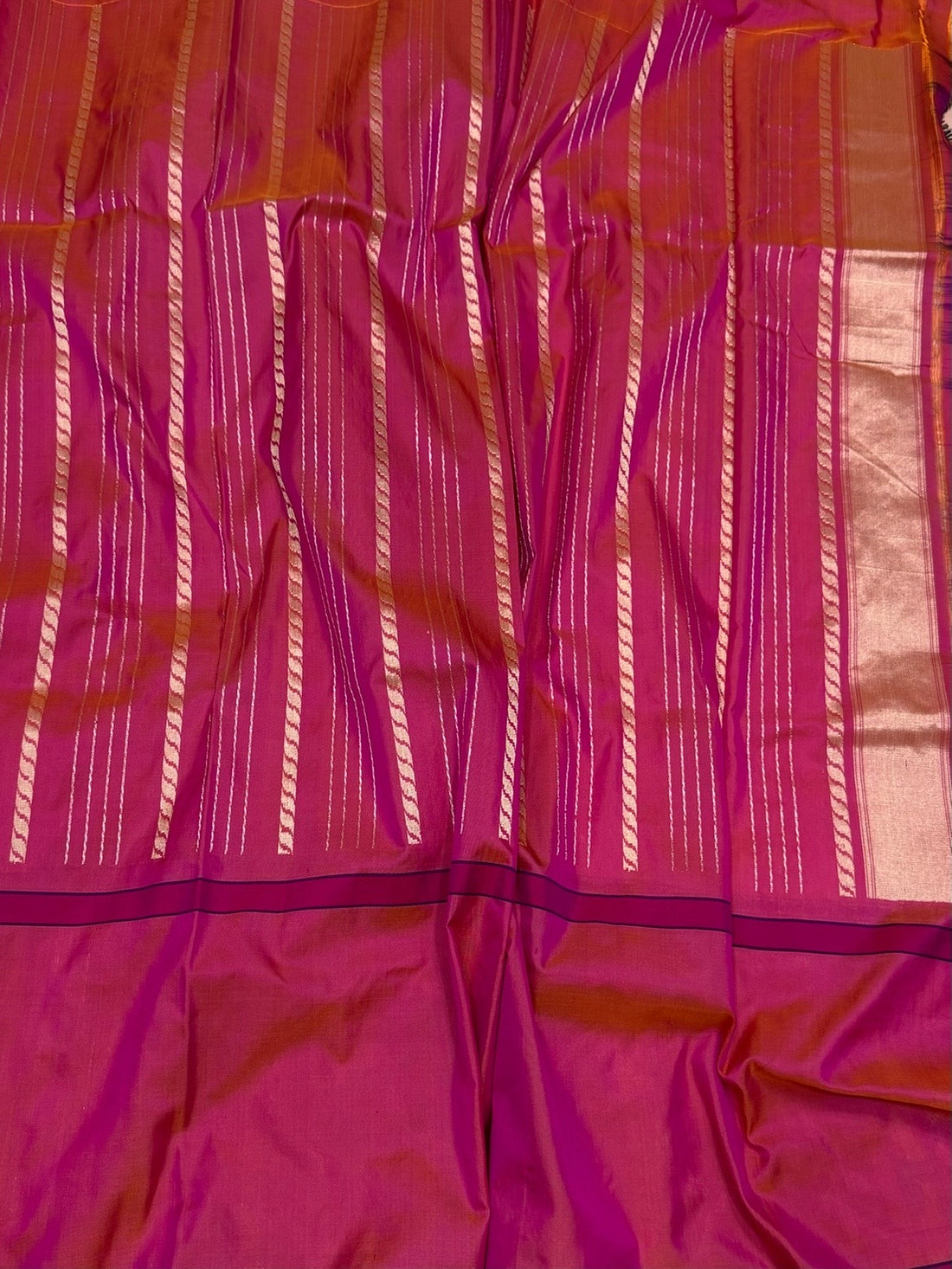 Powder Pink Handwoven Pure Banarasi Ektara Silk Saree