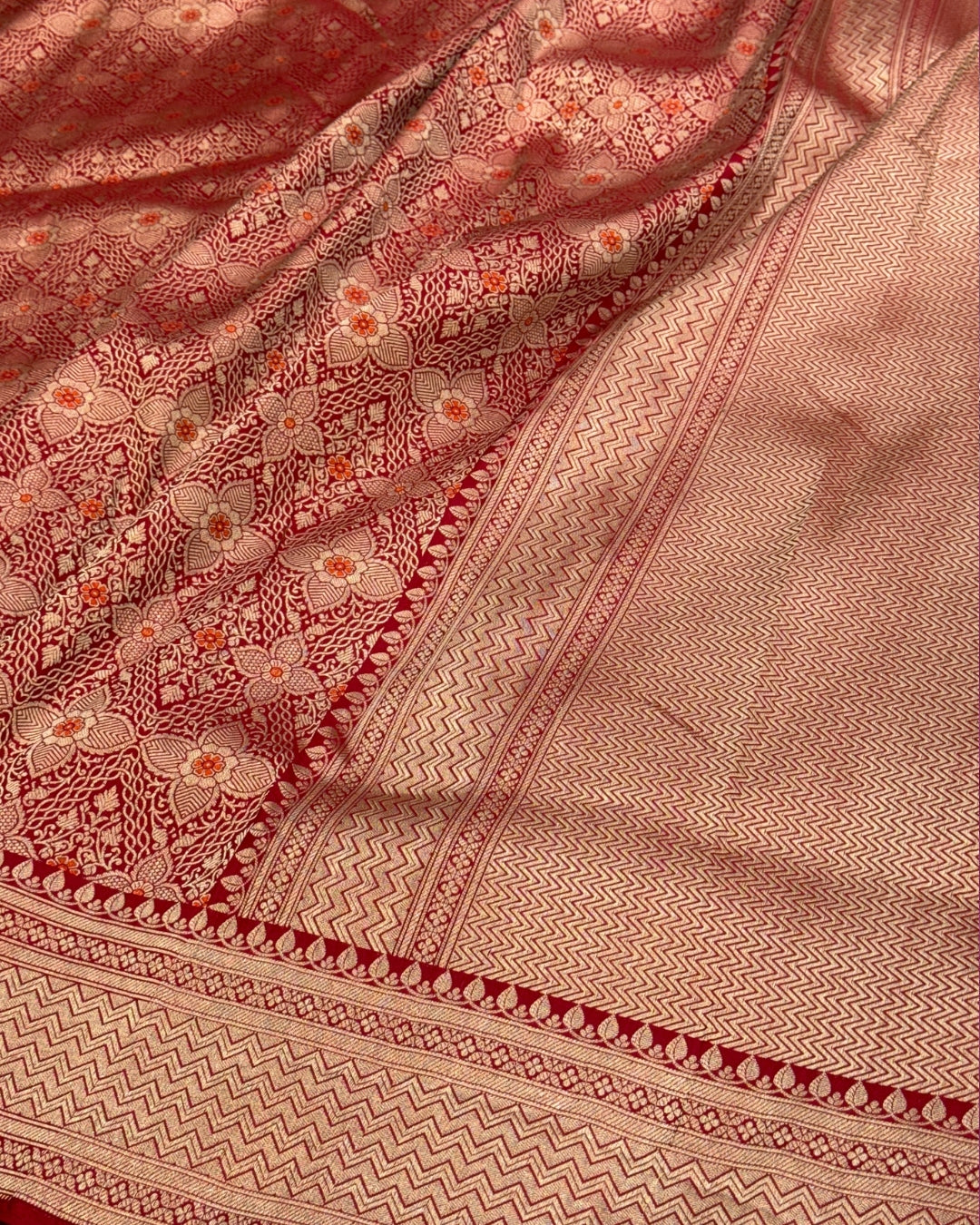 Banarasi Minakari Pure Katan Silk Brocade Saree – Rich Traditional Brocade Weave