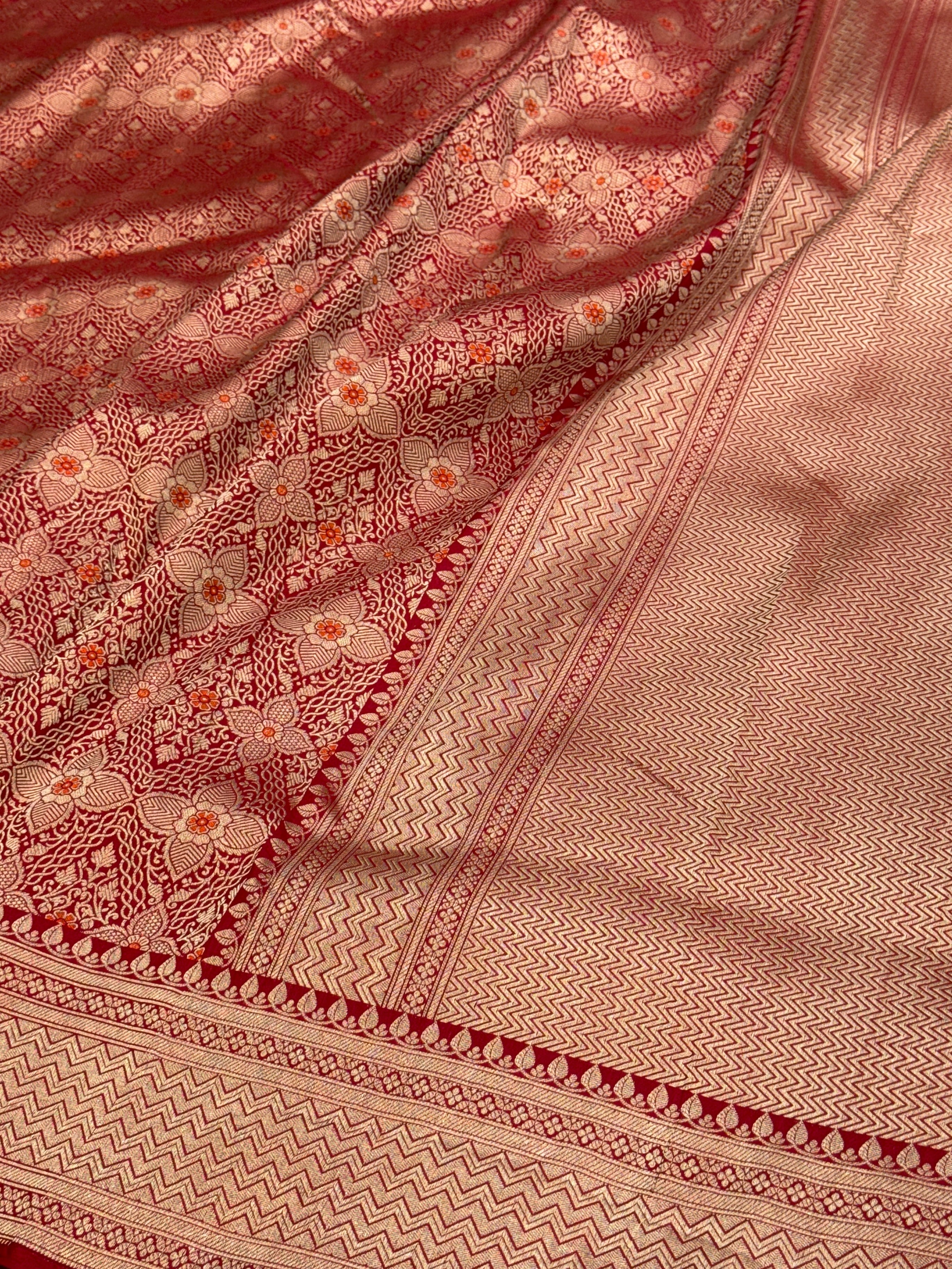 Banarasi Minakari Pure Katan Silk Brocade Saree – Rich Traditional Brocade Weave
