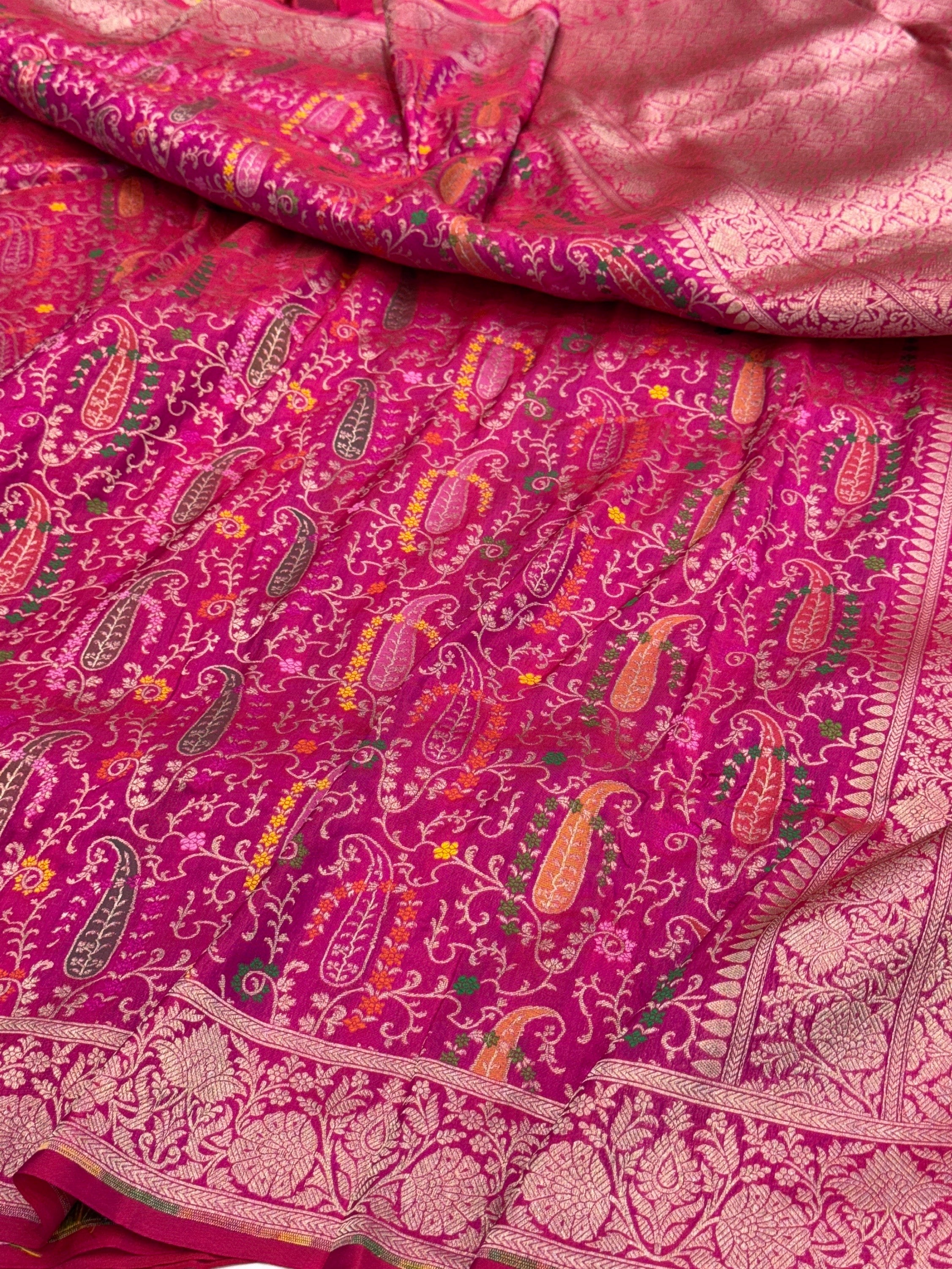 Banarasi Tilfi Minakari  Pure Katan Silk Saree