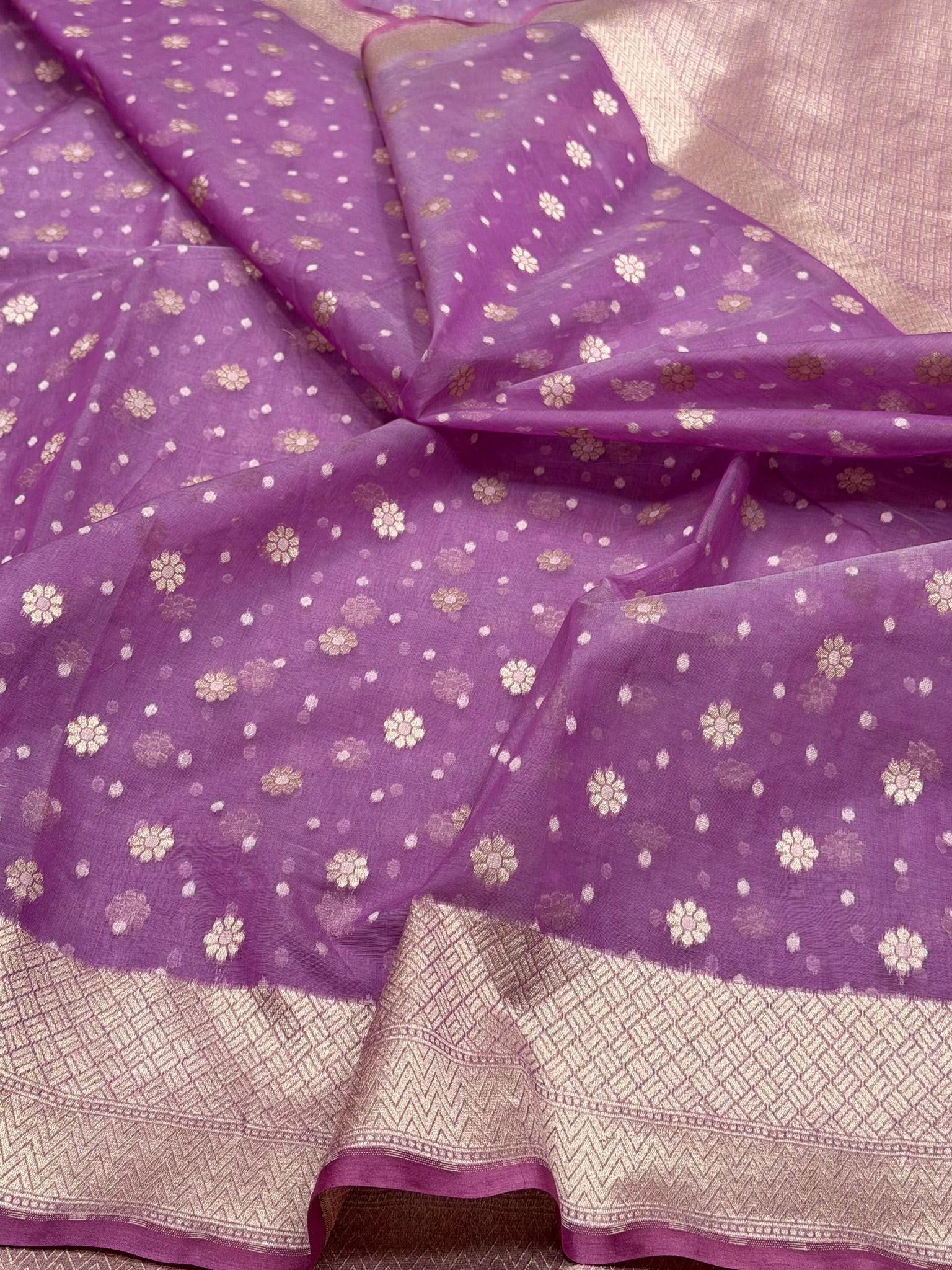 Banarasi Pure Kora Cotton Saree