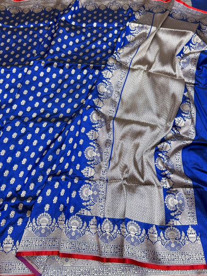 Banarasi Silk Saree in Cutwork Weave – Katan Silk Elegance