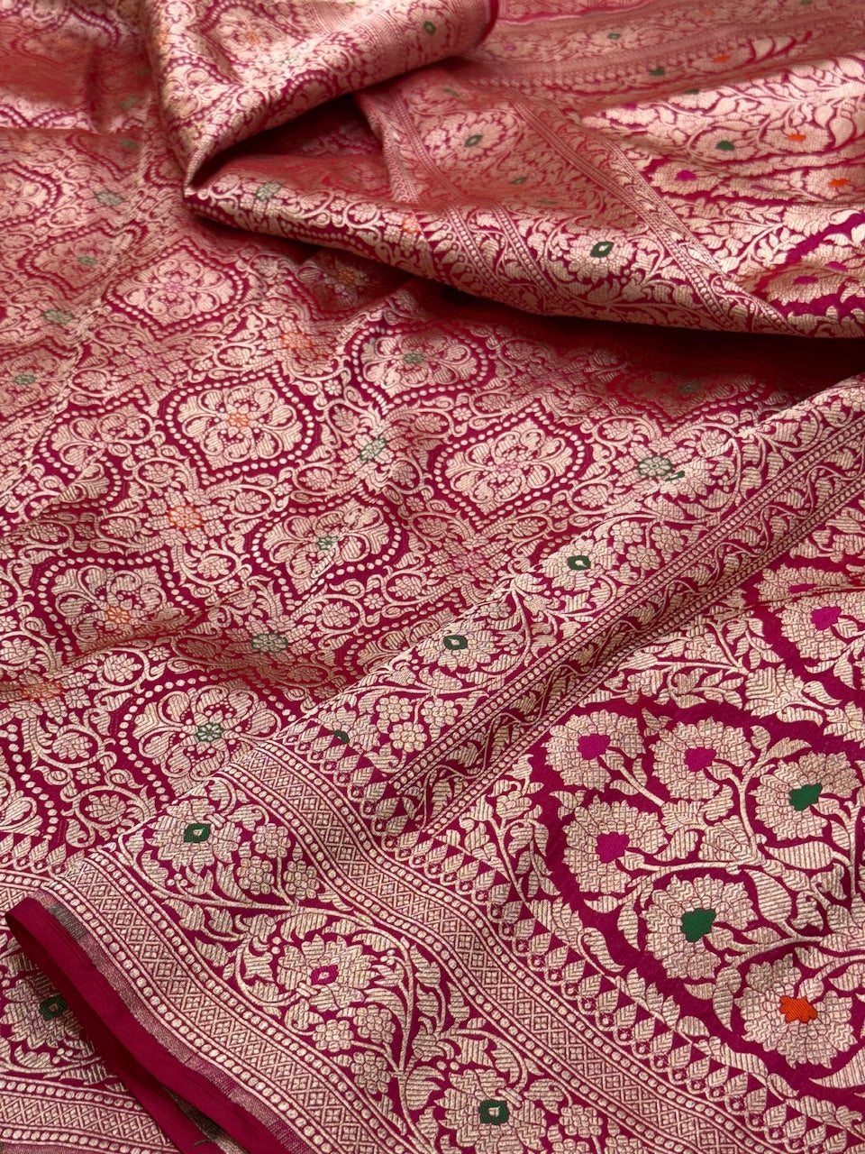 Minakari Pure Silk Brocade Saree