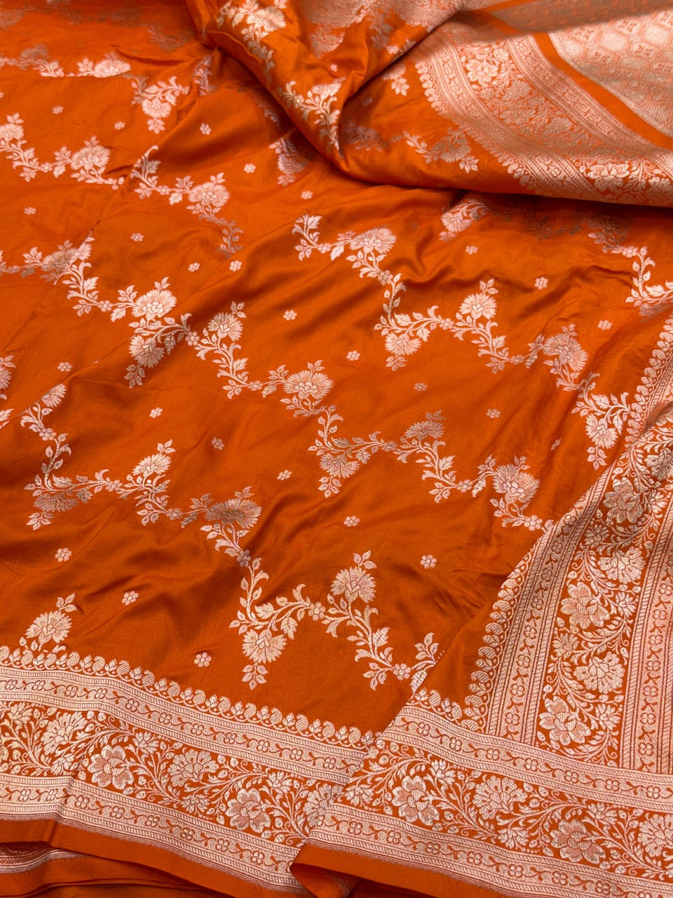 Banarasi Pure Katan Silk Saree | Pure Silk | Cutwork Technique | Banarasi Katan Silk Saree