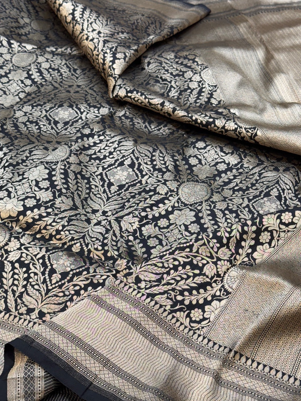 Banarasi Pure Silk Brocade Saree – Luxurious Katan Silk with Intricate Brocade Weave