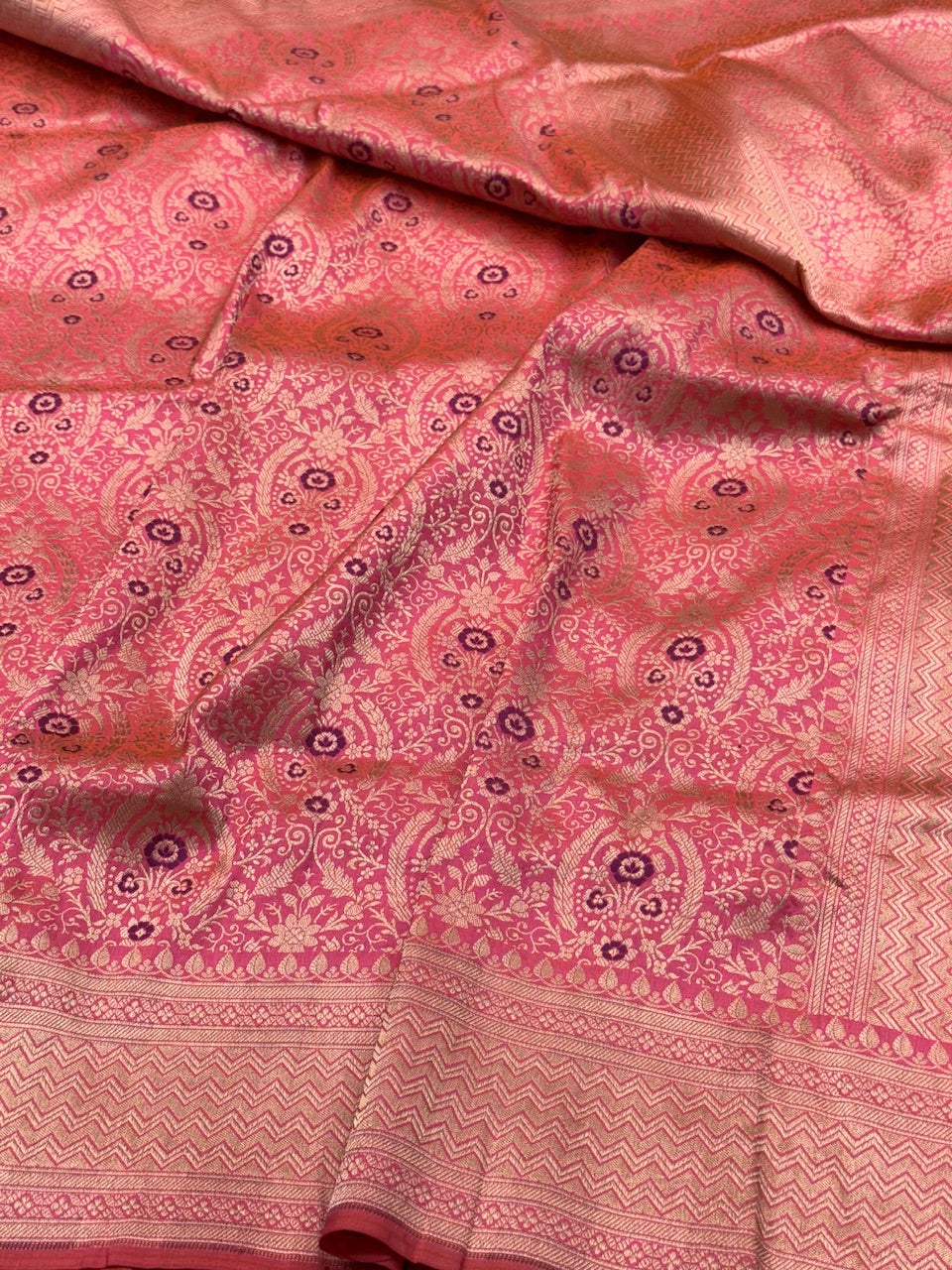 Banarasi Minakari Pure Katan Silk Brocade Saree – Rich Traditional Brocade Weave
