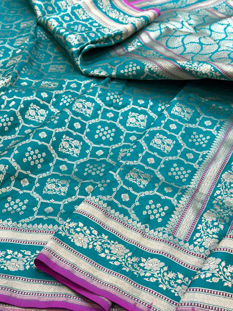 Banarasi Pure Katan Silk Saree | Pure Silk | Cutwork Technique | Banarasi Katan Silk Saree