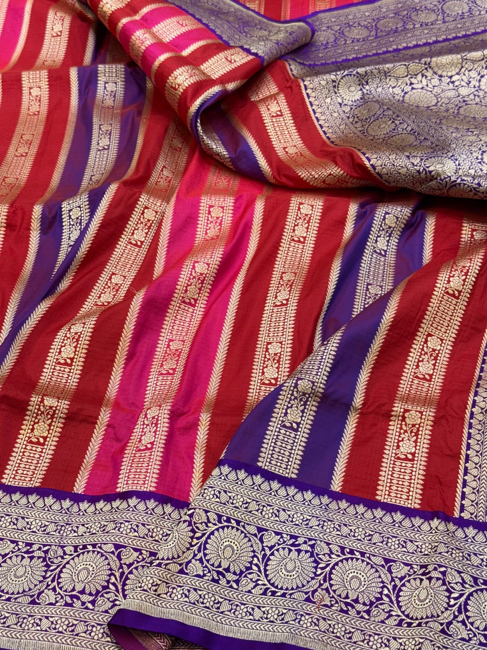 Multicolour Banarasi Pure Katan Silk Saree