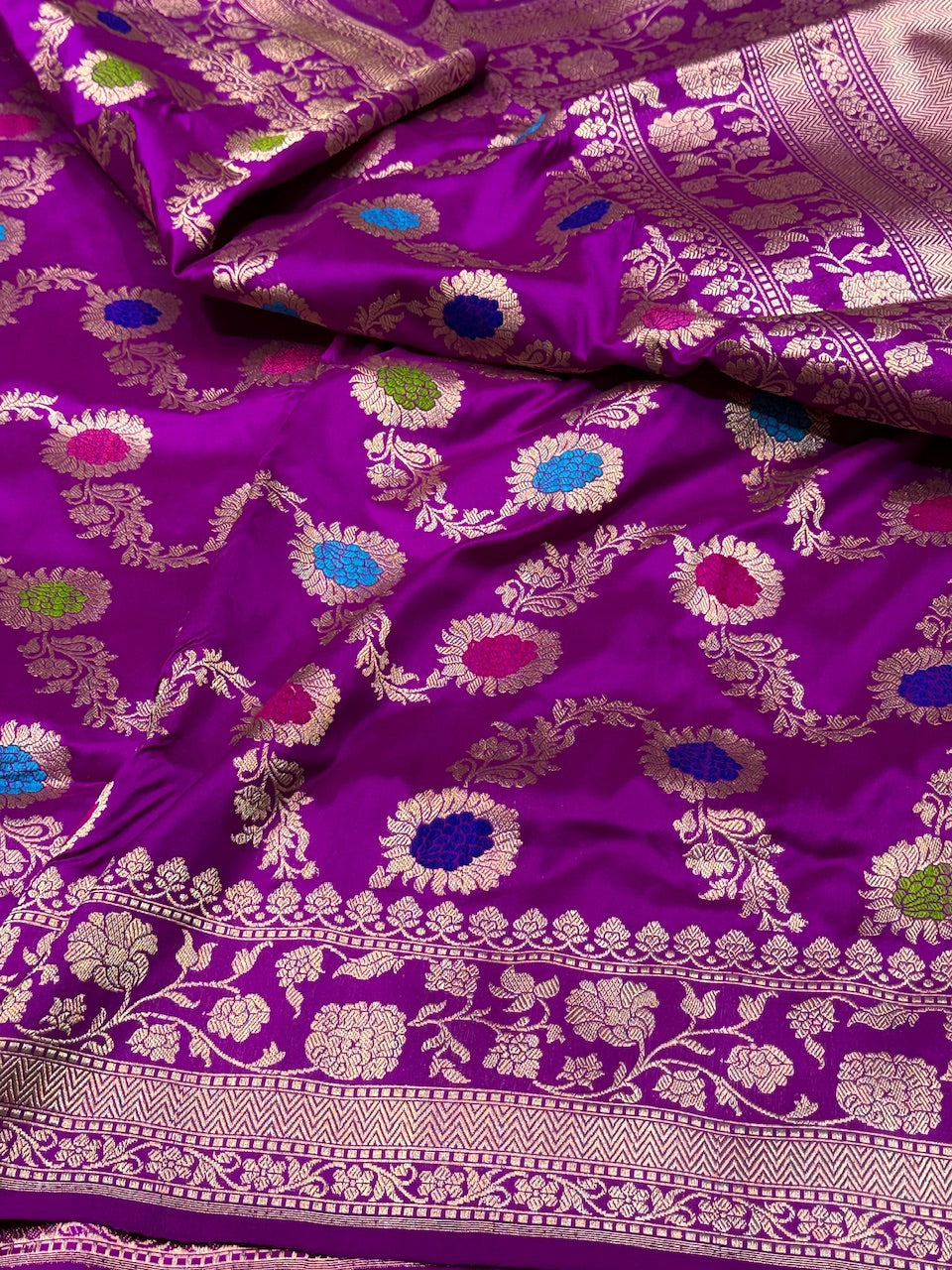 Magenta Pink Handwoven Pure Silk Saree