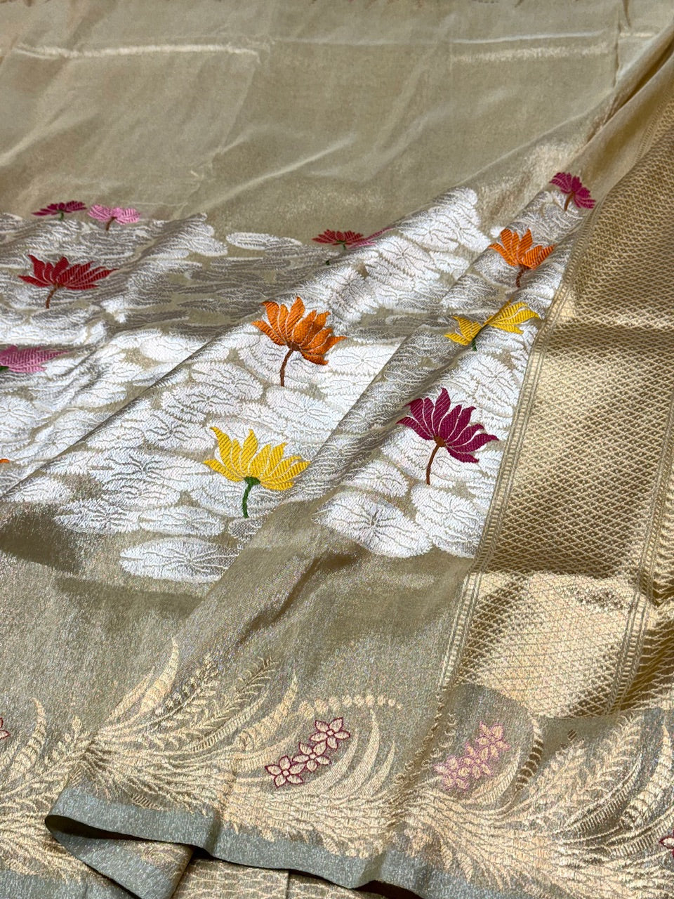 Handwoven Banarasi Tissue Silk Saree