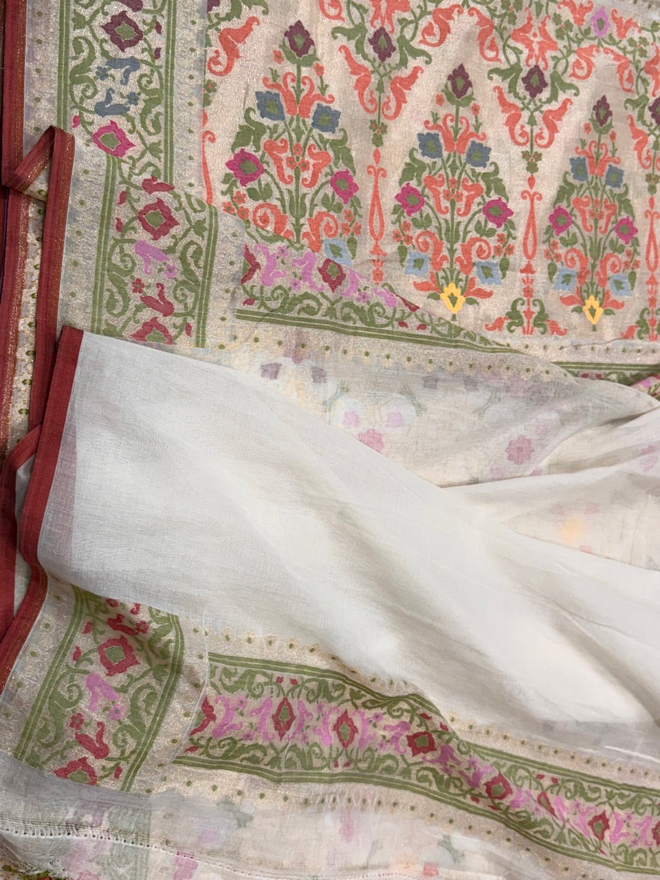 Banarasi Pure Muslin Cotton Jamdani Saree