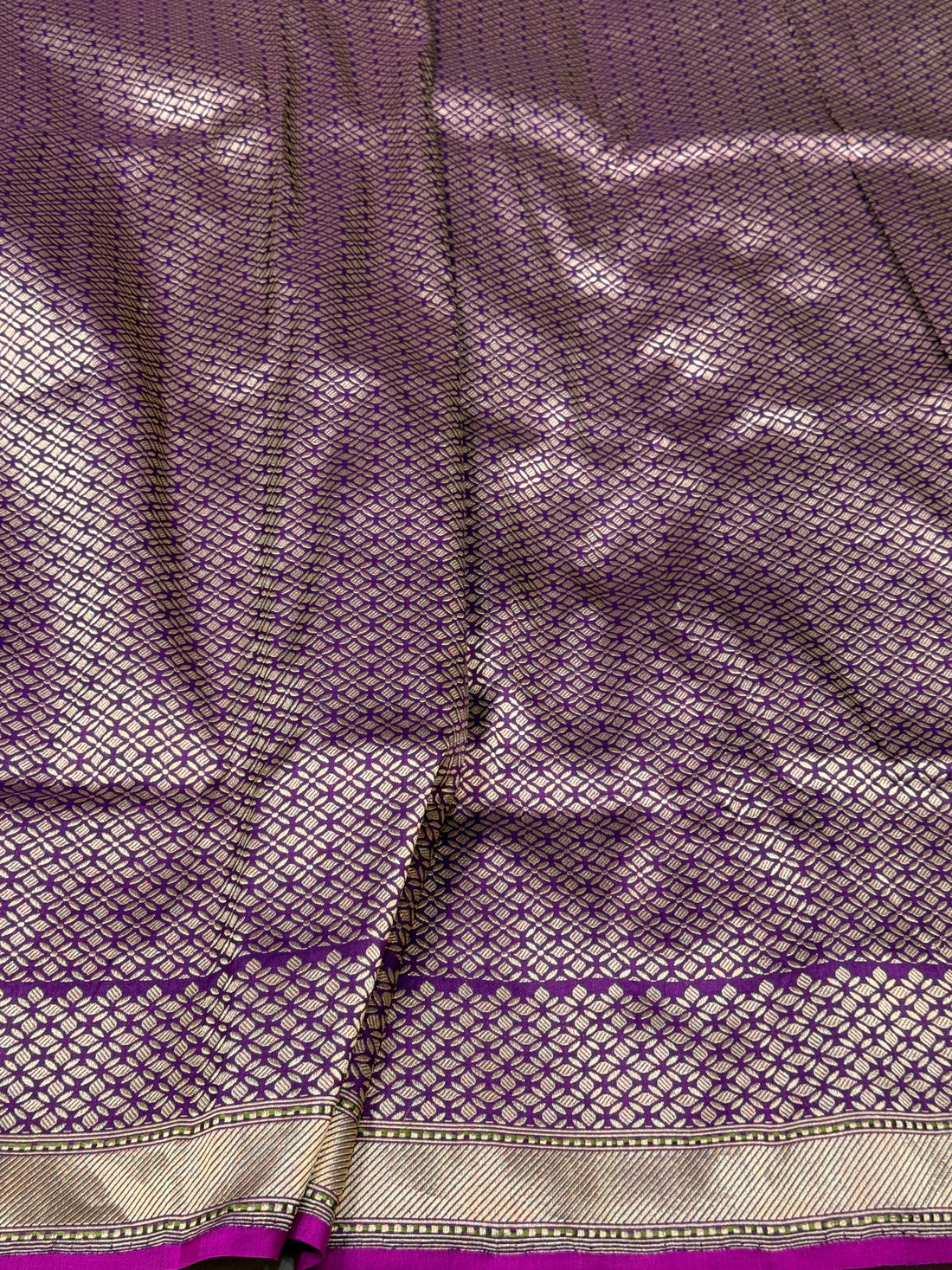 Purple Handwoven Banarasi Silk Saree