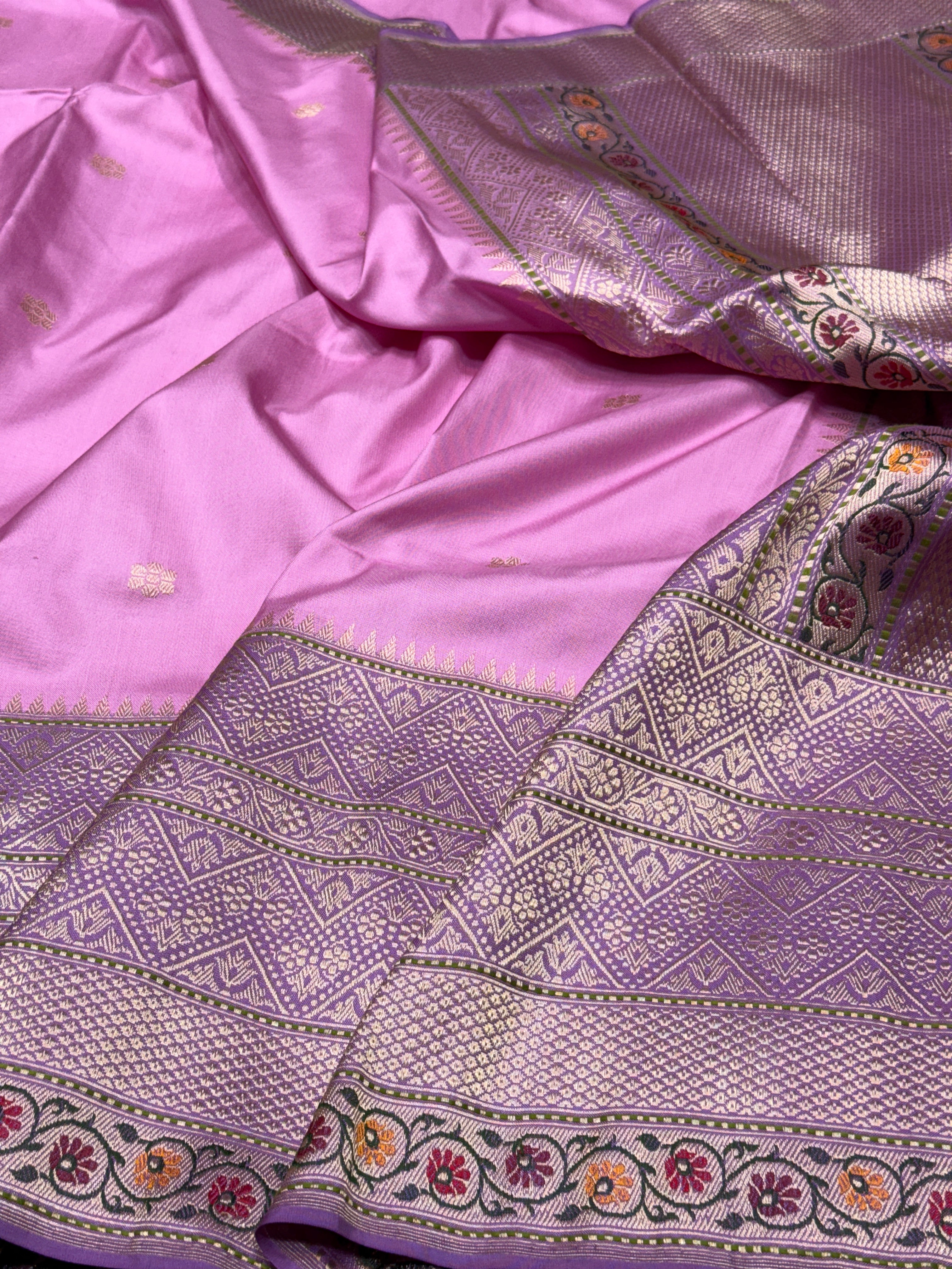 Handwoven Ektara Pure Banarasi Silk Saree