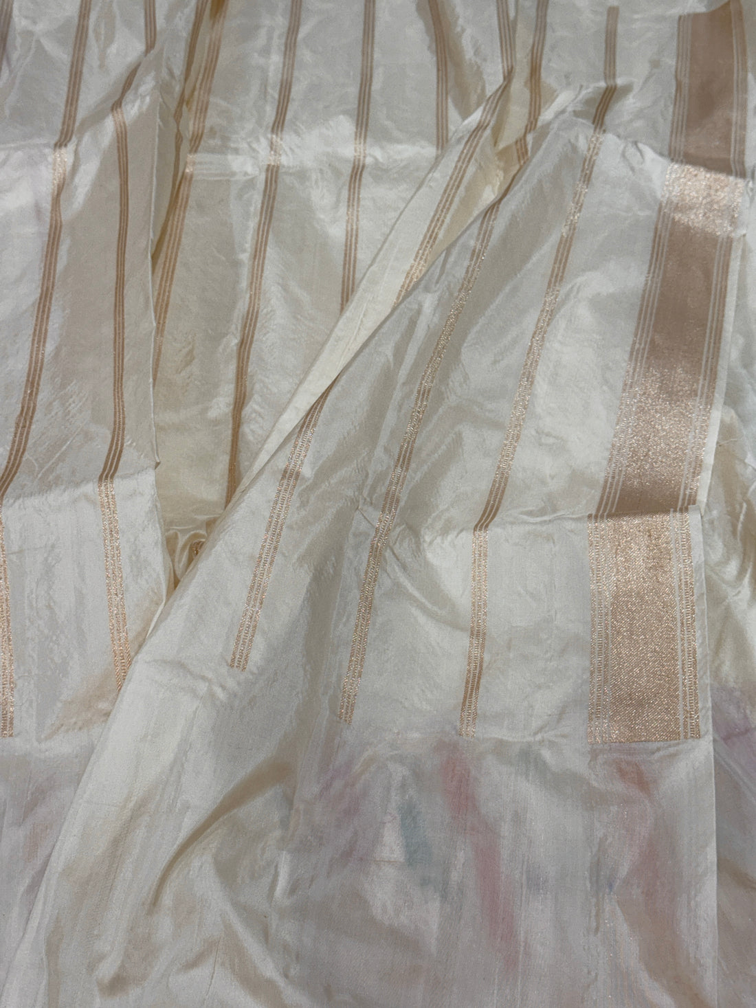 Cream Handwoven Banarasi Pure Silk Saree