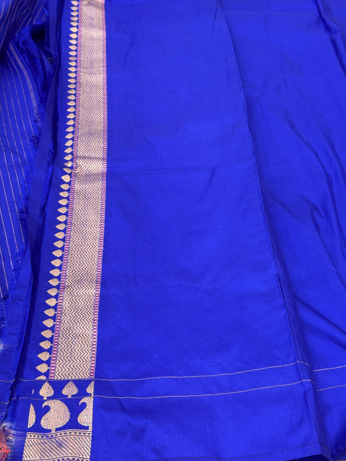 Royal Blue Handwoven Koniya Pure Banarasi Silk Saree