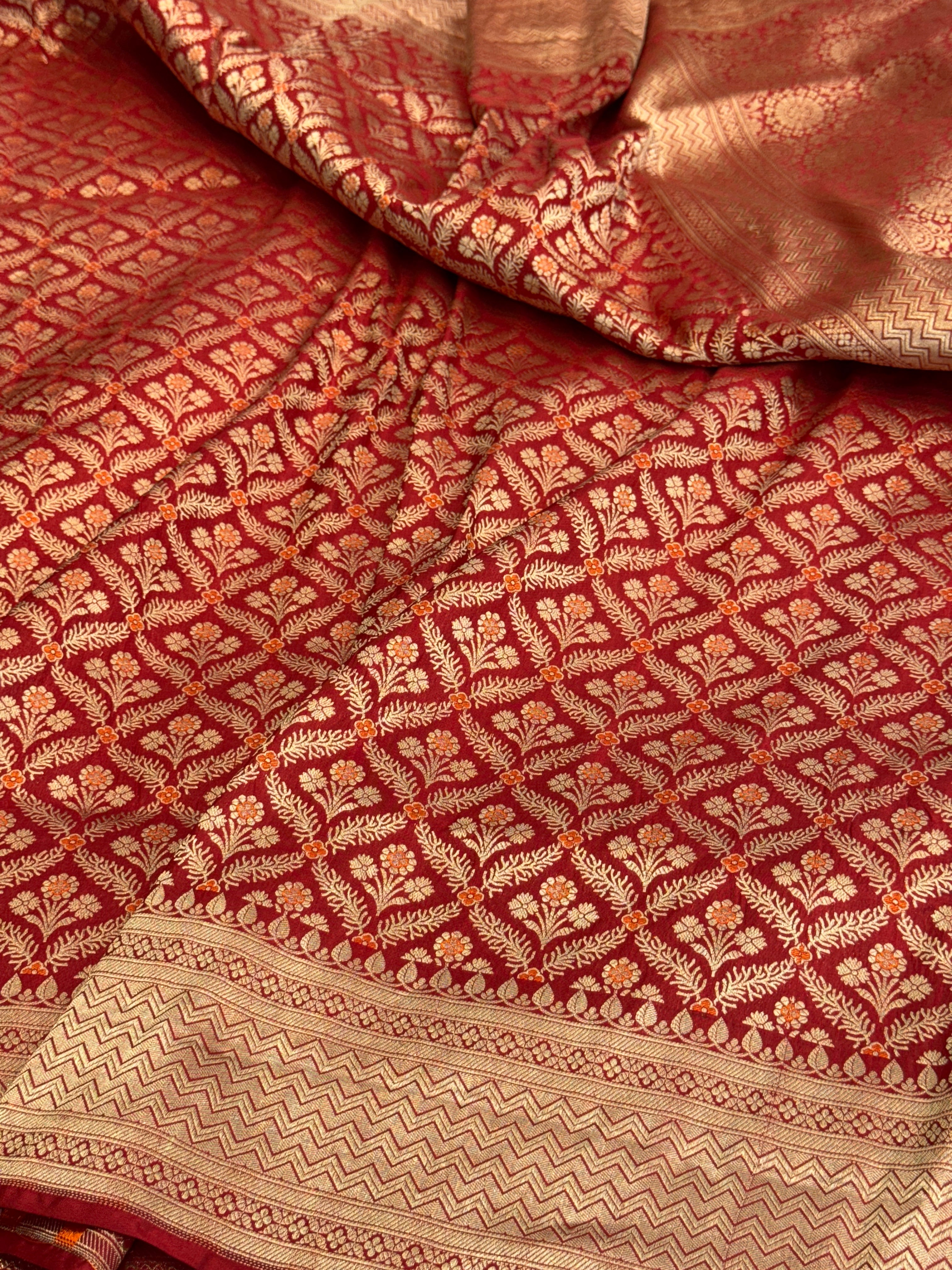 Banarasi Minakari Pure Katan Silk Brocade Saree ā Rich Traditional Brocade Weave