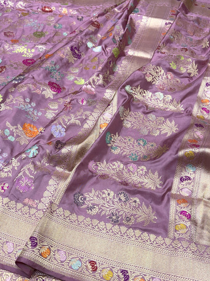 Gajiri Pink Handwoven Pure Banarasi Silk Saree