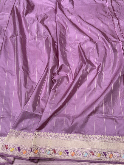 Gajiri Pink Handwoven Pure Banarasi Silk Saree
