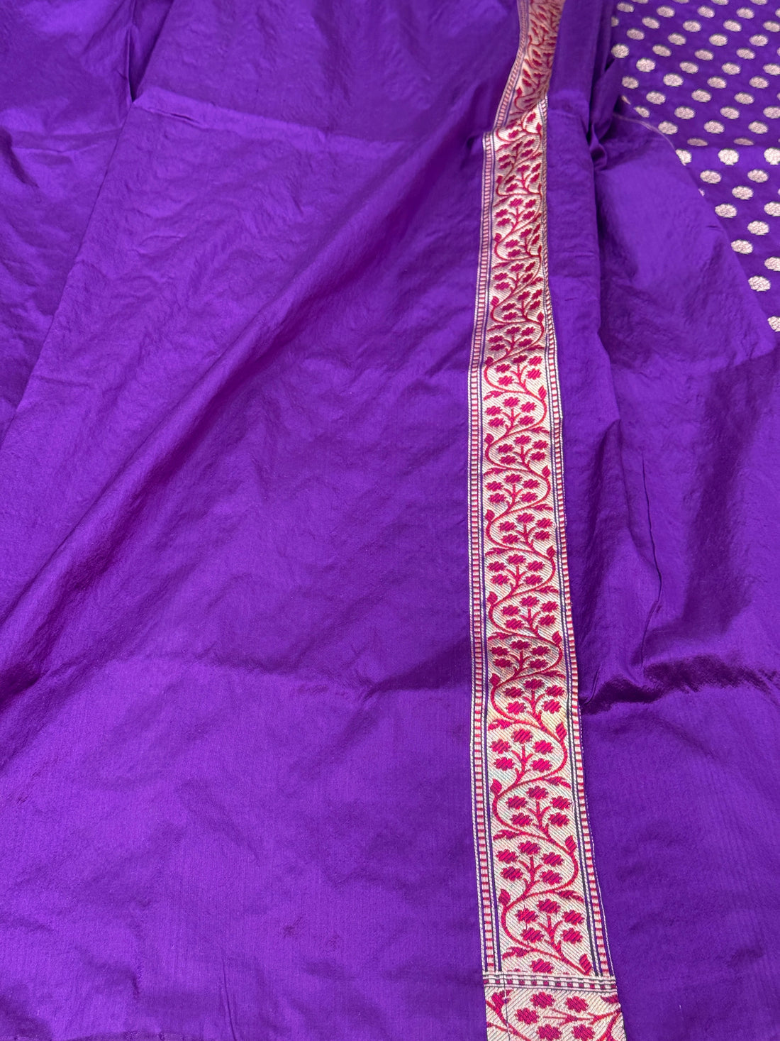 Purple Handwoven Koniya Pure Banarasi Silk Saree