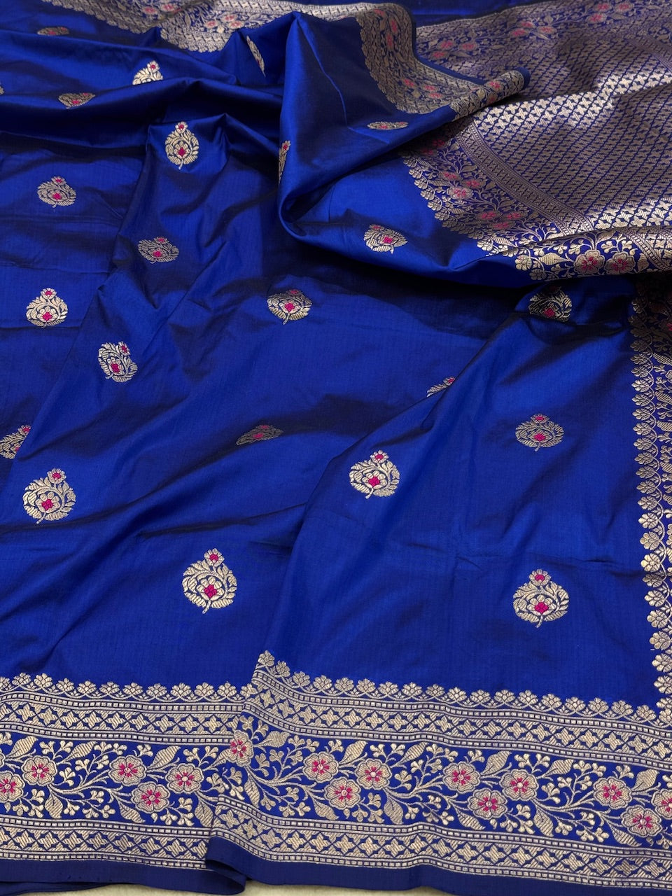 Royal Blue Handwoven Banarasi Silk Saree