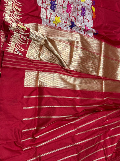 Red Handwoven Banarasi Pure Silk Saree