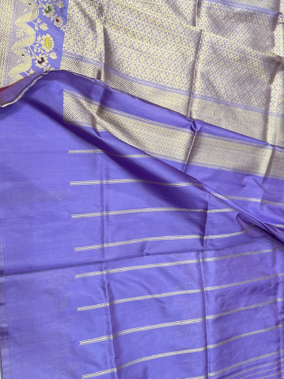 Lavender Handwoven Banarasi Pure Silk Saree